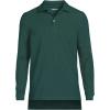 Lands’ End School Uniform Young Men’s Long Sleeve Mesh Polo Shirt(Evergreen)