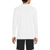 Lands’ End School Uniform Young Men’s Long Sleeve Mesh Polo Shirt(White)