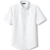 Lands’ End School Uniform Young Men’s Short Sleeve Oxford Dress Shirt(White)