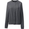 Lands’ End School Uniform Young Women’s Cotton Modal Cardigan Sweater(Coal Heather)