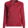 Lands’ End School Uniform Young Women’s Cotton Modal Cardigan Sweater(Garnet)