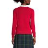 Lands’ End School Uniform Young Women’s Cotton Modal Cardigan Sweater(Red)
