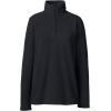 Lands’ End School Uniform Young Women’s Lightweight Fleece Quarter Zip Pullover(Black)