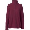 Lands’ End School Uniform Young Women’s Lightweight Fleece Quarter Zip Pullover(Burgundy)