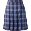 Lands’ End School Uniform Young Women’s Plaid Box Pleat Skirt Top of The Knee(French Blue Plaid)