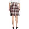 Lands’ End School Uniform Young Women’s Plaid Box Pleat Skirt Top of The Knee(Garnet/Khaki Plaid)