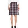 Lands’ End School Uniform Young Women’s Plaid Box Pleat Skirt Top of The Knee(Plaid Burgundy/Gray)