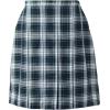 Lands’ End School Uniform Young Women’s Plaid Box Pleat Skirt Top of The Knee(White Plaid)