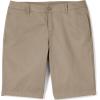 Lands’ End School Uniform Young Women’s Plain Front Blend Chino Shorts(Khaki)