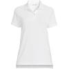 Lands’ End School Uniform Young Women’s Short Sleeve Mesh Polo Shirt(White)