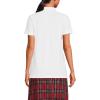 Lands’ End School Uniform Young Women’s Short Sleeve Mesh Polo Shirt(White)