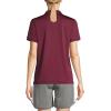 Lands’ End School Uniform Young Women’s Short Sleeve Rapid Dry Polo Shirt(Burgundy)