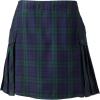 Lands’ End School Uniform Young Women’s Side Pleat Plaid Skort Above The Knee(Classic Navy/Evergreen Plaid)