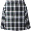 Lands’ End School Uniform Young Women’s Side Pleat Plaid Skort Above The Knee(White/Evergreen Plaid)