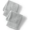 Lands’ End Turkish Luxe Towel Classic Khaki Washcloth Set(Pewter)