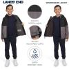 Lands’ End Unisex Kids 3-in-1 Water Resistant Windbreaker and Zip-out Polar Fleece Jacket(Smoked Pearl)