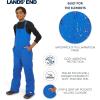 Lands’ End Unisex Kids Squall Waterproof Adjustable Insulated Iron Knee Snow Bib Overalls(Cobalt)