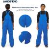 Lands’ End Unisex Kids Squall Waterproof Adjustable Insulated Iron Knee Snow Bib Overalls(Cobalt)
