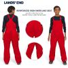 Lands’ End Unisex Kids Squall Waterproof Adjustable Insulated Iron Knee Snow Bib Overalls(Fiery Red)
