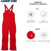 Lands’ End Unisex Kids Squall Waterproof Adjustable Insulated Iron Knee Snow Bib Overalls(Fiery Red)