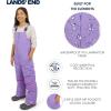 Lands’ End Unisex Kids Squall Waterproof Adjustable Insulated Iron Knee Snow Bib Overalls(Paisley Purple)