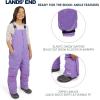 Lands’ End Unisex Kids Squall Waterproof Adjustable Insulated Iron Knee Snow Bib Overalls(Paisley Purple)