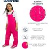 Lands’ End Unisex Kids Squall Waterproof Adjustable Insulated Iron Knee Snow Bib Overalls(Raspberry)