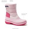Lands’ End Waterproof Kids Snow Boots – Insulated Warm Fleece Lined Winter Boots for Toddlers, Girls & Boys Size 5-10 Toddler or 11-7 Little or Big Kid(Cotton Candy Pink)