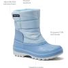 Lands’ End Waterproof Kids Snow Boots – Insulated Warm Fleece Lined Winter Boots for Toddlers, Girls & Boys Size 5-10 Toddler or 11-7 Little or Big Kid(Light Blue)