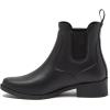 Lands’ End Waterproof Rain Boots for Women, Comfortable Ankle Chelsea Boots Women, Burgundy or Black Womens Rain Boots Size 6 to 11(Black)