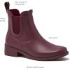 Lands’ End Waterproof Rain Boots for Women, Comfortable Ankle Chelsea Boots Women, Burgundy or Black Womens Rain Boots Size 6 to 11(Royal Burgundy)