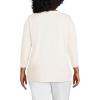Lands’ End Women’s 3/4 Sleeve Supima Cotton Crewneck Tunic(Fresh Ivory)