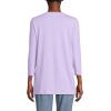 Lands’ End Women’s 3/4 Sleeve Supima Cotton Crewneck Tunic(Lavender Cloud)