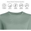 Lands’ End Women’s 3/4 Sleeve Supima Cotton Crewneck Tunic(Lily Pad Green)