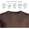 Lands’ End Women’s 3/4 Sleeve Supima Cotton Crewneck Tunic(Rich Coffee)