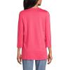 Lands’ End Women’s 3/4 Sleeve Supima Cotton Crewneck Tunic(Rouge Pink)
