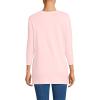 Lands’ End Women’s 3/4 Sleeve Supima Cotton Crewneck Tunic(Sea Salt Pink)