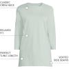 Lands’ End Women’s 3/4 Sleeve Supima Cotton Crewneck Tunic(Washed Sage)