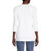 Lands’ End Women’s 3/4 Sleeve Supima Cotton Crewneck Tunic(White)