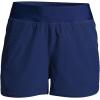 Lands’ End Women’s 3″ Quick Dry Elastic Waist Board Shorts Swim Cover-up Shorts with Panty(Deep Sea Navy)