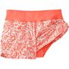 Lands’ End Women’s 3″ Quick Dry Elastic Waist Board Shorts Swim Cover-up Shorts with Panty(Orange Mini Tropic Leaves)