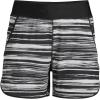 Lands’ End Women’s 5″ Quick Dry Elastic Waist Board Shorts Swim Cover-up Shorts with Panty(Black/White Ombre)