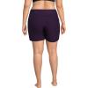 Lands’ End Women’s 5″ Quick Dry Elastic Waist Board Shorts Swim Cover-up Shorts with Panty(Blackberry)