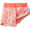 Lands’ End Women’s 5″ Quick Dry Elastic Waist Board Shorts Swim Cover-up Shorts with Panty(Orange Mini Tropic Leaves)