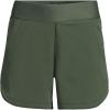 Lands’ End Women’s 5″ Quick Dry Elastic Waist Board Shorts Swim Cover-up Shorts with Panty(Rich Olive Green)