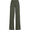 Lands’ End Women’s Active Hi Impact High Rise Wide Leg Pants(Dark Olive Green)