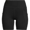 Lands’ End Women’s Active High Impact 7″ Pocket Bike Shorts(Black)
