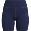 Lands’ End Women’s Active High Impact 7″ Pocket Bike Shorts(Deep Sea Navy)