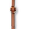 Lands’ End Women’s Adjustable Skinny Leather Belt(Cognac)