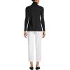 Lands’ End Women’s American-Grown Supima Cotton Fitted Long Sleeve Turtleneck(Black)
